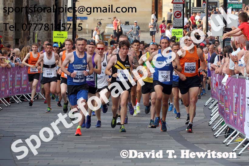Start of the Durham City Run 5k and 10k, Thursday, July 25th. Photo: David T. Hewitson/Sports for All Pics